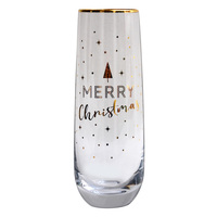 Twinkle - Merry Christmas Stemless Champagne Glass