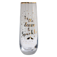 Twinkle - Tis The Season Stemless Champagne Glass