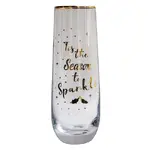 Twinkle - Tis The Season Stemless Champagne Glass
