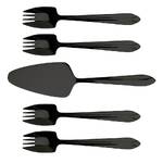Splayd Cake Server and Splayd Black Set of 5