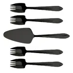 Splayd Cake Server and Splayd Black Set of 5