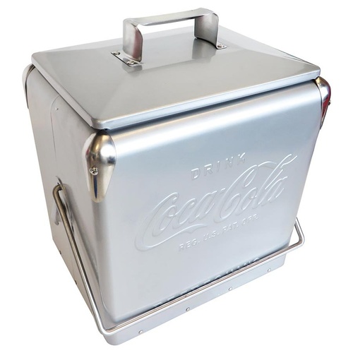 Coca Cola - Metal Cooler Box - Silver