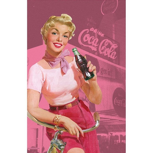 Coca Cola Tea Towel - Pin Up Pink