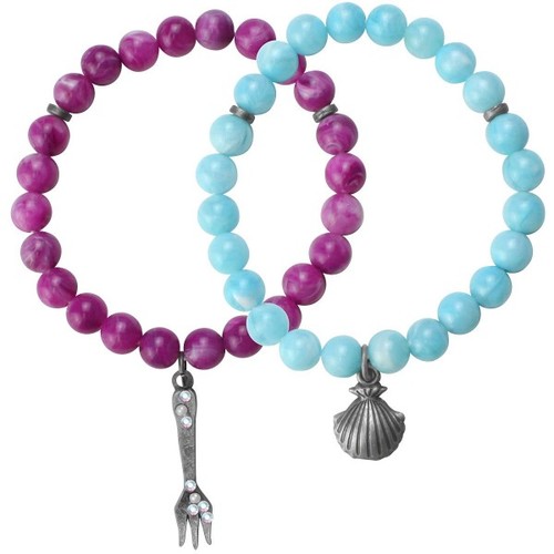 Disney By Neon Tuesday - The Little Mermaid Shell And Fork Bracelet Set