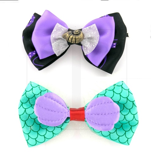 Disney by Neon Tuesday - The Little Mermaid Set of 2 Hair Bows