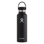 Hydro Flask Standard Mouth Drink Bottle - 621ml Black Flex Cap