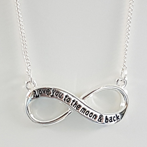 Equilibrium Infinity Necklace - Love You To The Moon & Back