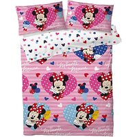 Disney Minnie Mouse Quilt Cover Set - Double - Love Hearts