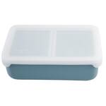 Melii - Luxe Silicone Bento Box with Dividers 700ml Blue Mint