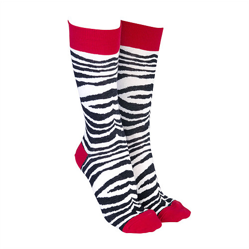 Sock Society - Zebra Red
