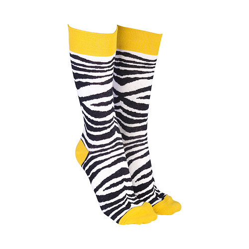 Sock Society - Zebra Yellow