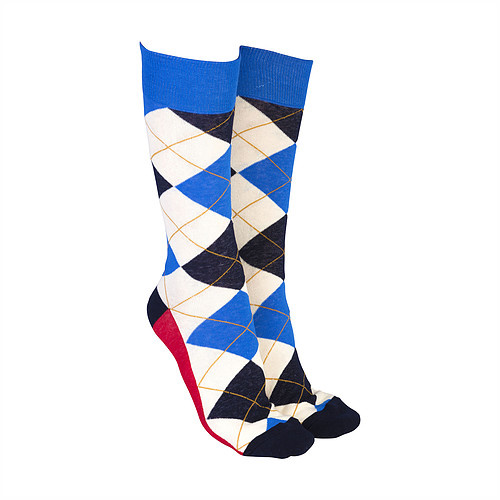 Sock Society - Herringbone Blue