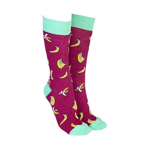 Sock Society - Cool Bananas Maroon