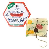 Buzzee Organic Beeswax Reusable Sandwich Wrap - Bees At Work