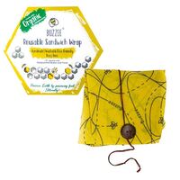 Buzzee Organic Beeswax Reusable Sandwich Wrap - Busy Bees