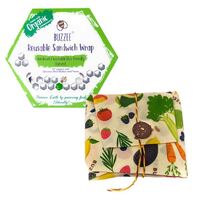 Buzzee Organic Beeswax Reusable Sandwich Wrap - Harvest