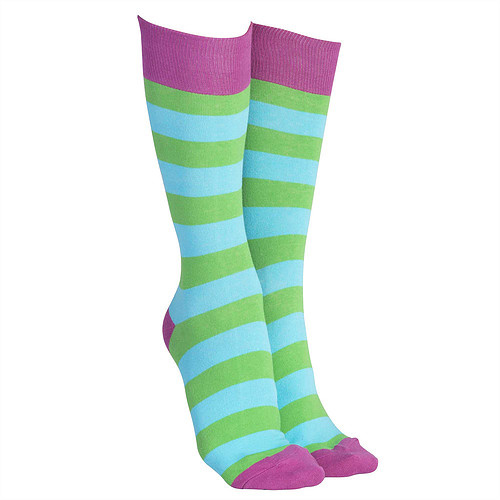 Sock Society - Bold Stripes Green/Blue