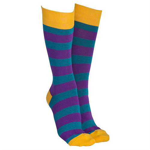 Sock Society - Bold Stripes Navy/Purple