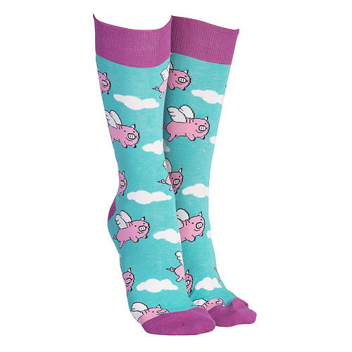 Sock Society - Pigs Might Fly Turquoise