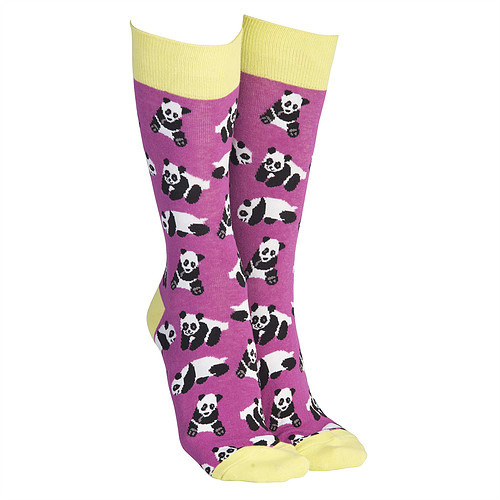 Sock Society - Panda Fushcia