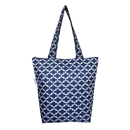 Sachi Insulated Folding Market Tote - Moroccan Navy