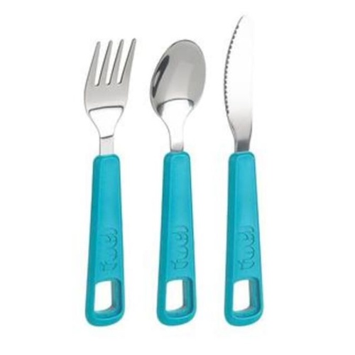 Trudeau Fuel Snap Cutlery Set - Tropical Blue