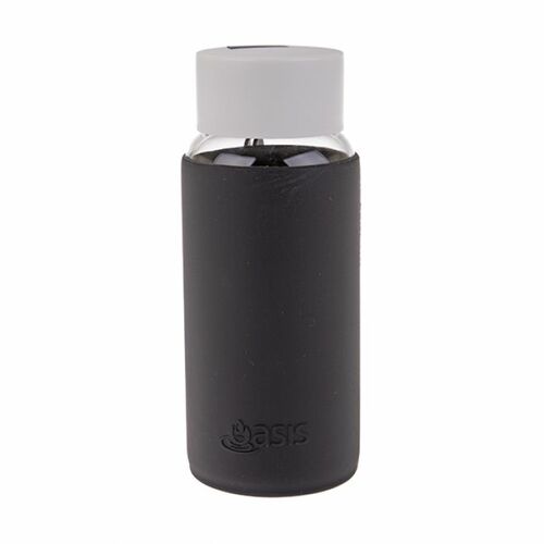Oasis Borosilicate Glass Water Bottle - 500ml Black