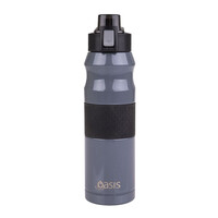Oasis Insulated Flip-top Sports Bottle - 600ML Charcoal Grey
