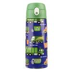 Oasis Double Wall Insulated Sipper Straw Kid's Drink Bottle - 550ml Garbage Trucks