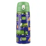 Oasis Double Wall Insulated Sipper Straw Kid's Drink Bottle - 550ml Garbage Trucks