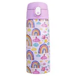 Oasis Double Wall Insulated Sipper Straw Kid's Drink Bottle - 550ml Rainbow Sky