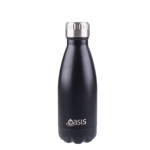 Oasis Insulated Drink Bottle - 350ml Matte Black