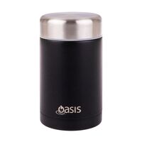 Oasis Insulated Food Flask - 450ml Matte Black