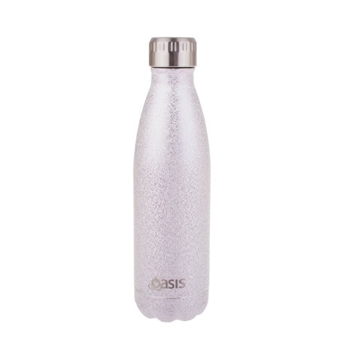 Oasis Insulated Drink Bottle - 500ml Shimmer Silver