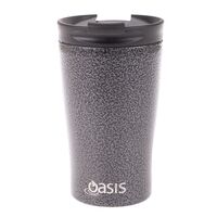 Oasis Insulated Travel Coffee Cup With Lid - 350ml Hammertone Grey