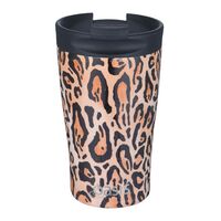 Oasis Insulated Travel Coffee Cup With Lid - 350ml Leopard Print
