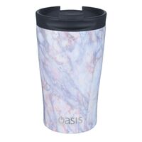 Oasis Insulated Travel Coffee Cup With Lid - 350ml Silver Quartz