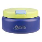 Oasis Double Wall Insulated Quick Release Lid Food Flask - 230ml Peacock Blue