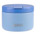 Oasis Double Wall Insulated Quick Release Lid Food Flask - 300ml Blue