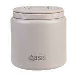 Oasis Double Wall Insulated Quick Release Lid and Spork Food Flask - 700ml Stone