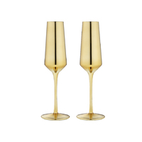 Tempa Aurora - Gold Champagne Glass 2 Pack