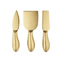 Tempa Fromagerie - 3 Piece Cheese Knife Set - Gold