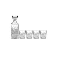 Tempa Ophelia - Carved Crystal 5pc Whisky Set