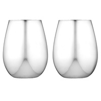 Tempa Aurora - Silver Glass Tumbler 2 Pack