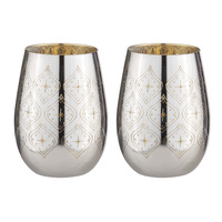 Tempa Estelle - Silver Tumbler Glass 2 Pack