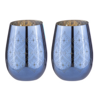 Tempa Estelle - Navy Tumbler Glass 2 Pack