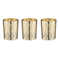 Tempa Estelle - Gold Tealight Glass 3 Pack