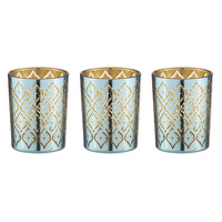 Tempa Estelle - Aqua Tealight Glass 3 Pack