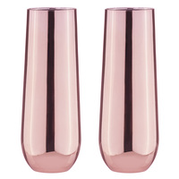 Tempa Aurora - Rose Stemless Champagne Glass 2 Pack