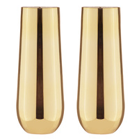 Tempa Aurora - Gold Stemless Champagne Glass 2 Pack
